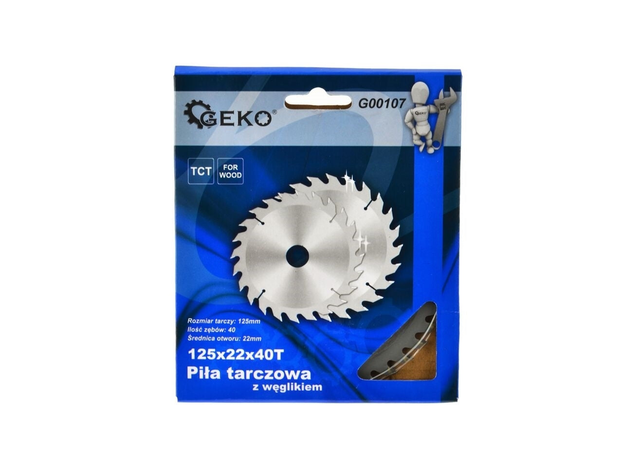 Disc circular pentru lemn 125x22x40T, GEKO G00107