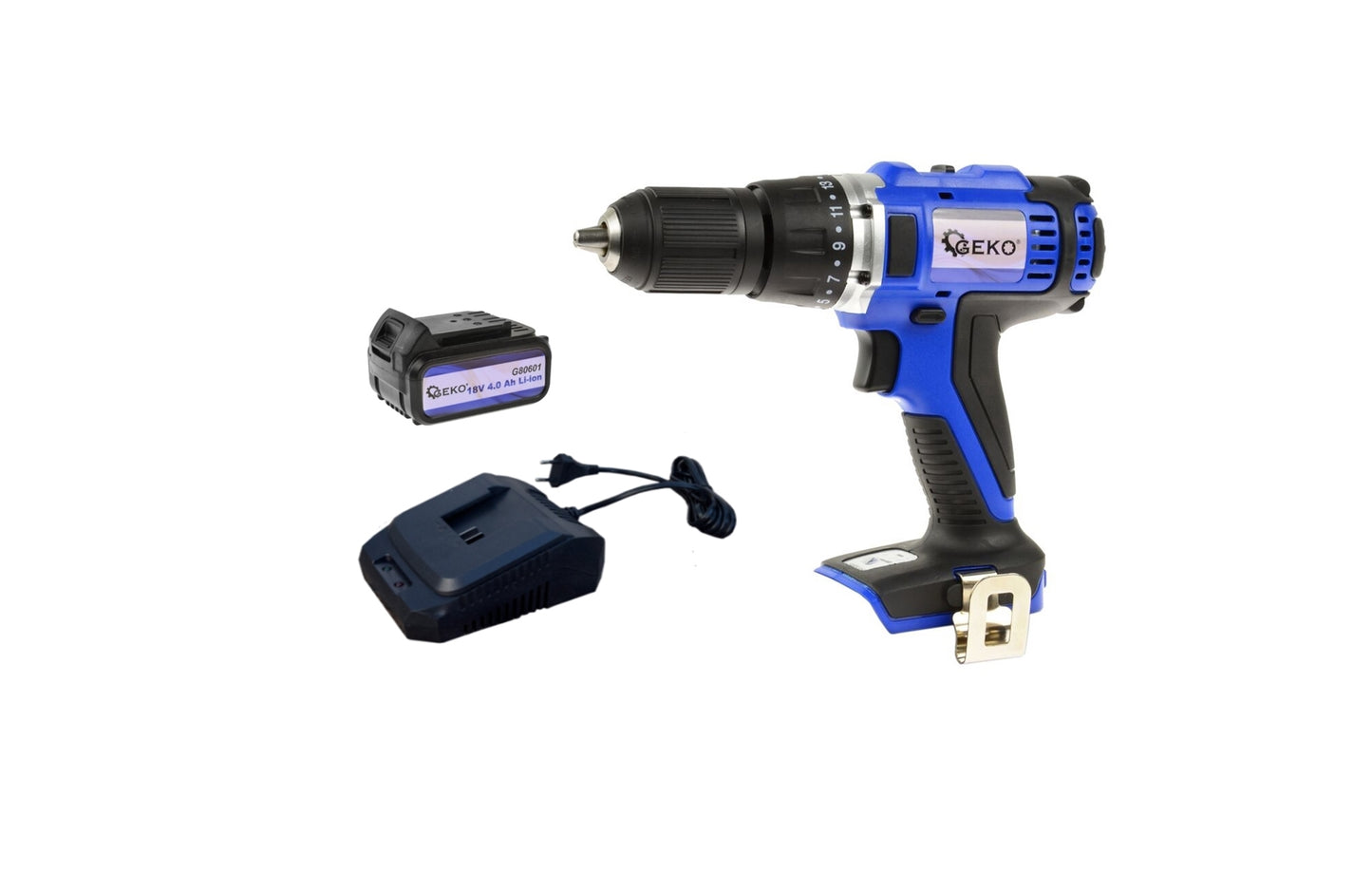 Autofiletanta / Surubelnita electrica Geko, 45 Nm, 13 mm + acumulator Li-ion 18V 4.0 Ah + incarcator