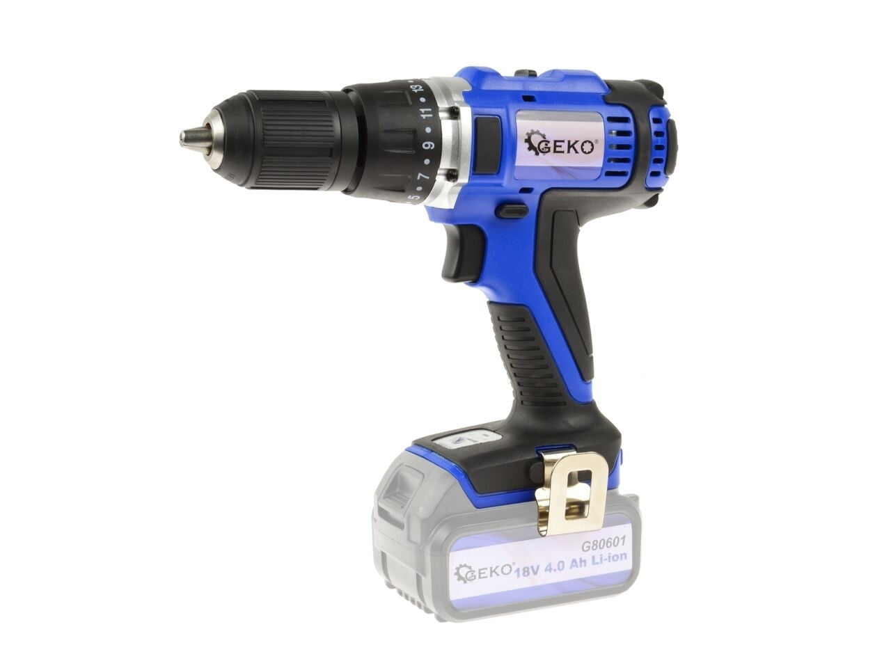 Autofiletanta / Surubelnita electrica Geko, 45 Nm, 13 mm + 2 acumulatori Li-ion 18V 2.0 Ah + incarcator