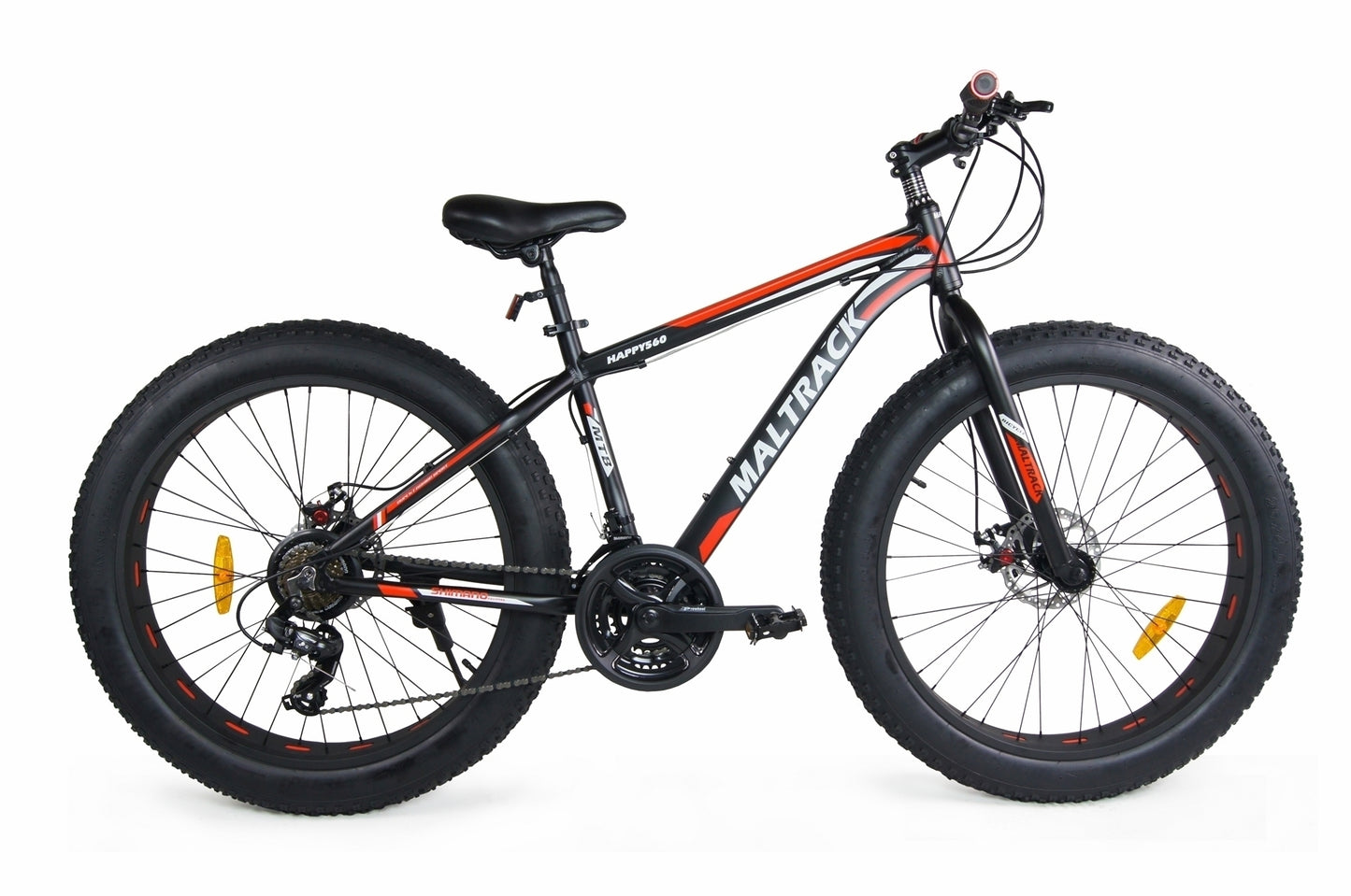 Bicicleta MalTrack Fat Bike cu 21 Viteze, Roti Late 26 Inch, Cadru 37 cm