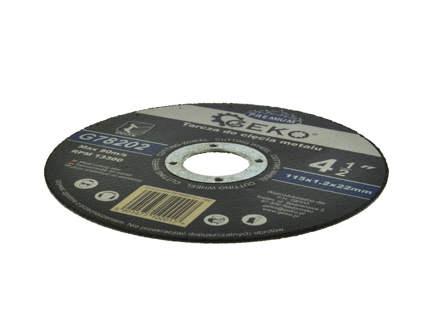 Disc pentru taierea metalului 115mm, GEKO Premium G78202