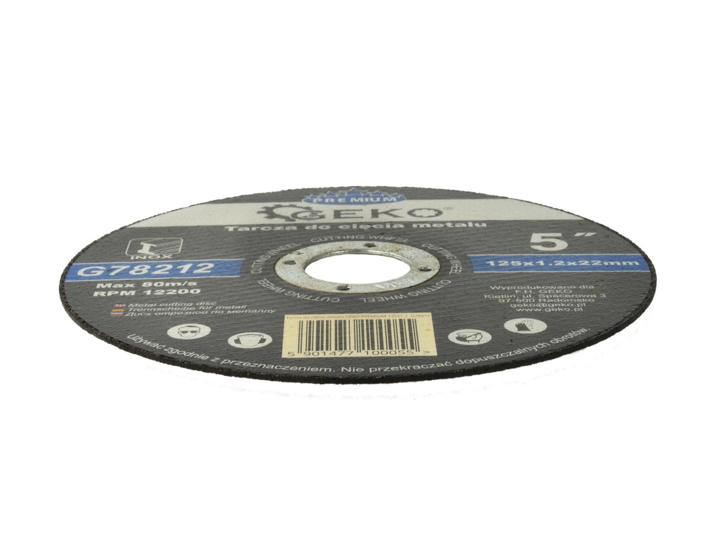 Disc pentru taierea metalului 125mm, GEKO PREMIUM G78212