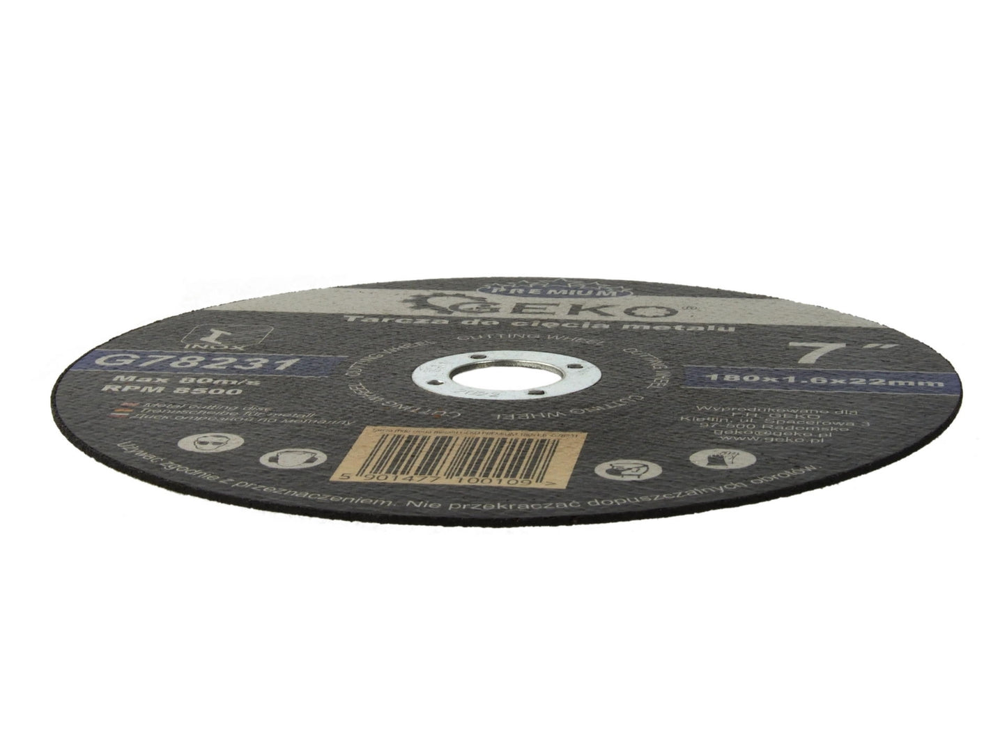 Disc pentru taierea metalului 180mm, GEKO G78231