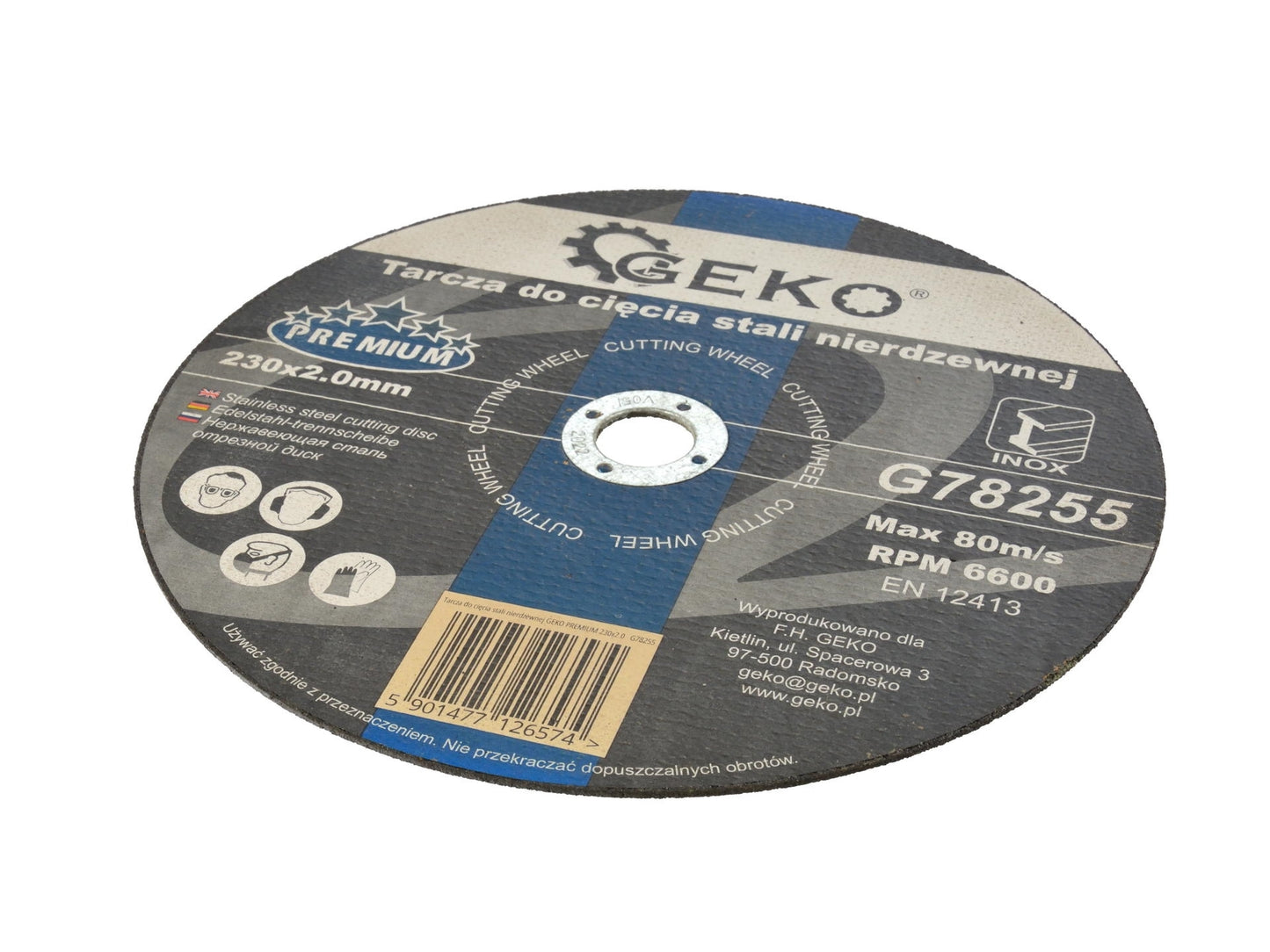 Disc pentru taierea oțelului, GEKO PREMIUM 230mm, G78255