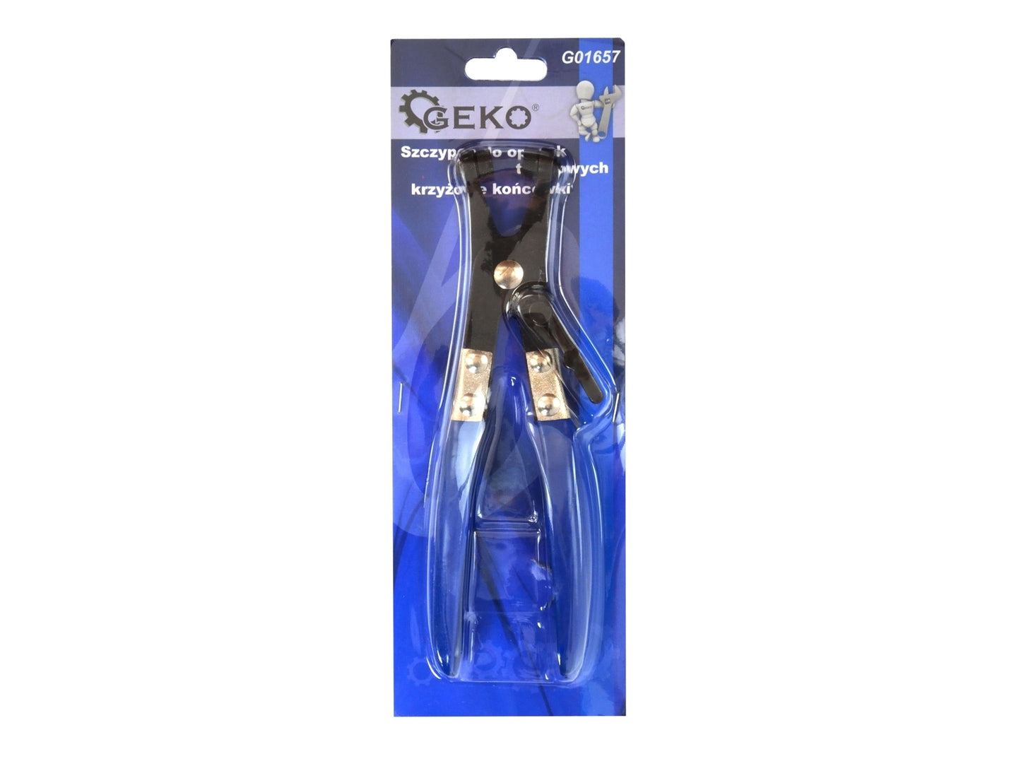 Cleste pentru coliere elastice cu varfuri indoite, Geko G01657