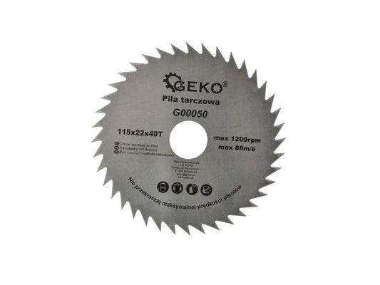 Disc circular pentru lemn 115x22x40T, Geko G00050