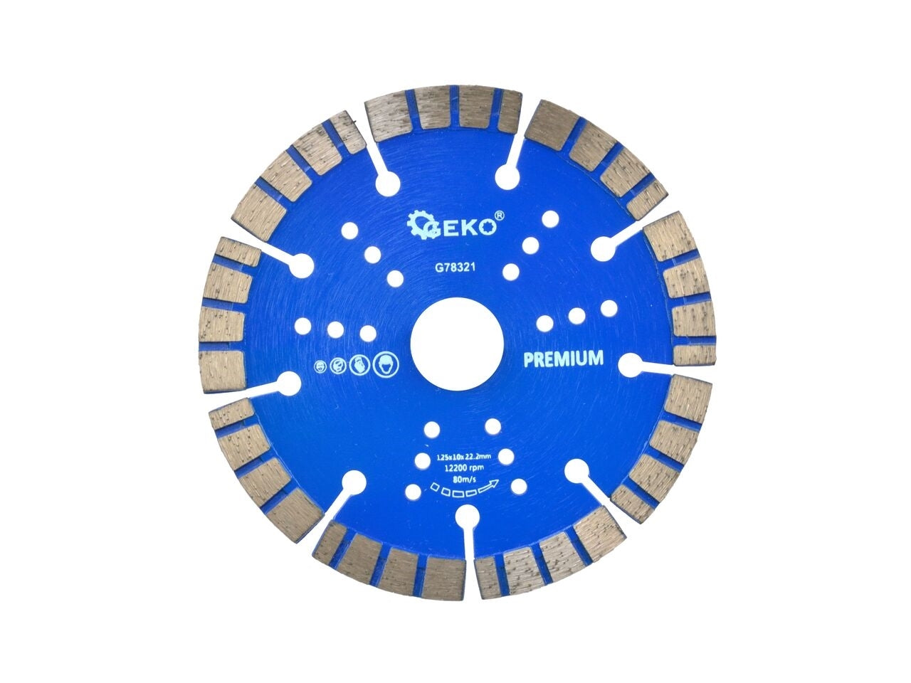 Disc pentru metal 125x10x22.2mm turbo, Geko Premium G78321