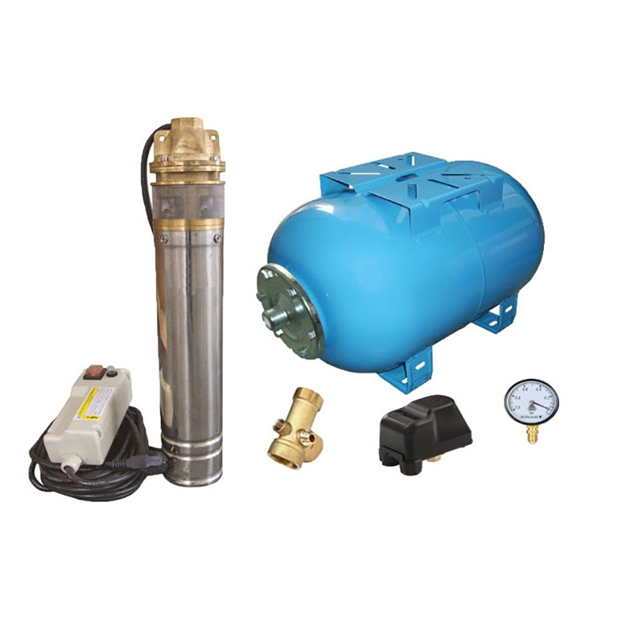 Kit complet sistem hidrofor, pompa submersibila Omnigena SKM 100/100, rezervor de 100 litri,  presostat, racord 5 cai, manometru, OM0060/100