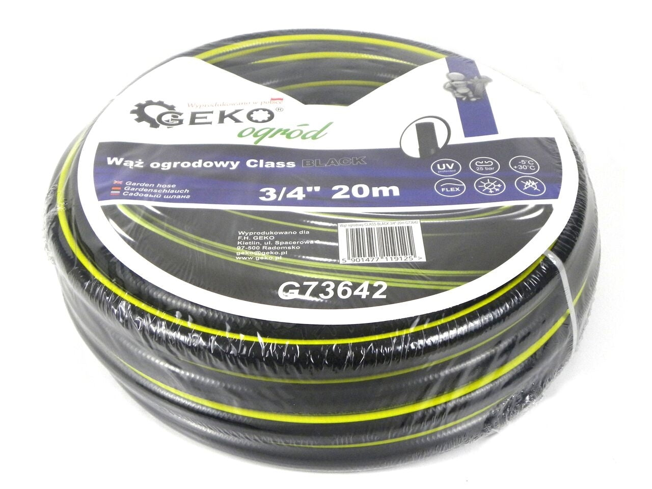 Furtun de gradina CLASS BLACK 3/4" 20m, GEKO G73642