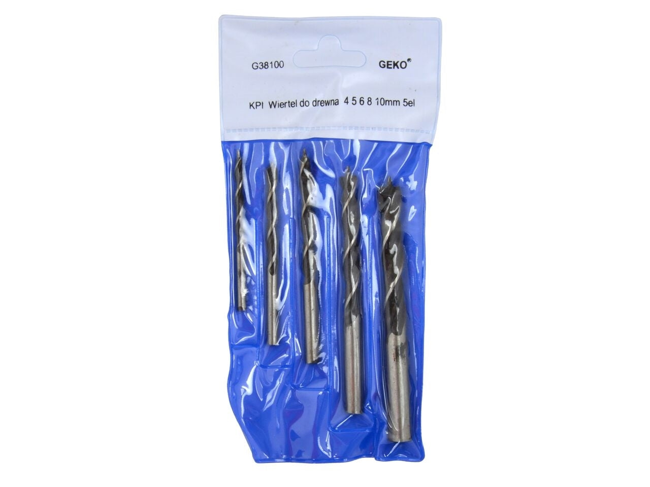 Set burghie pentru lemn de 5 piese  4-10mm, Geko,  G38100