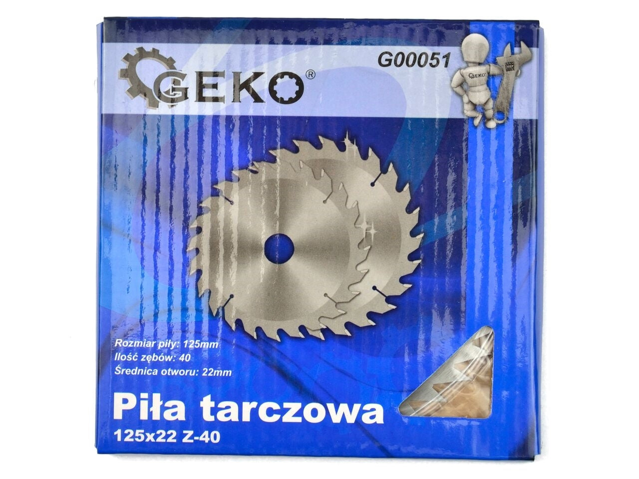 Disc circular pentru lemn 125x22x40T, Geko G00051