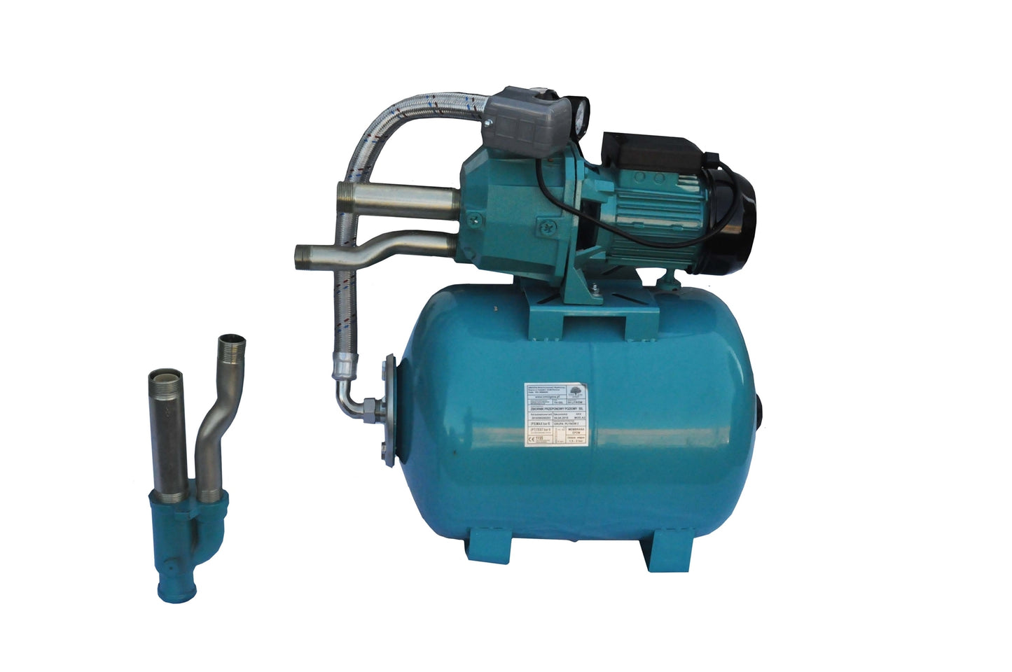 Hidrofor de mare adancime 23m cu ejector Omnigena DP355/50, rezervor 50 litri, 0.75 kW + set 4 stuturi filetate, OM5003/50+S