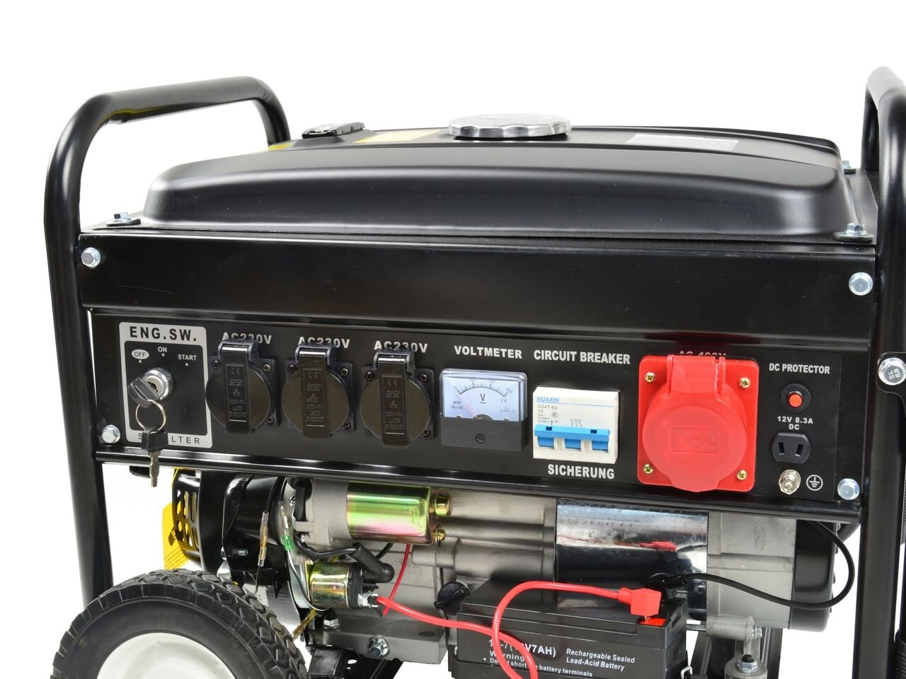 Generator electric, 7.0KM,  230V / 400V / 12V, 4000 rpm, 210 cm3, Keltin K00254