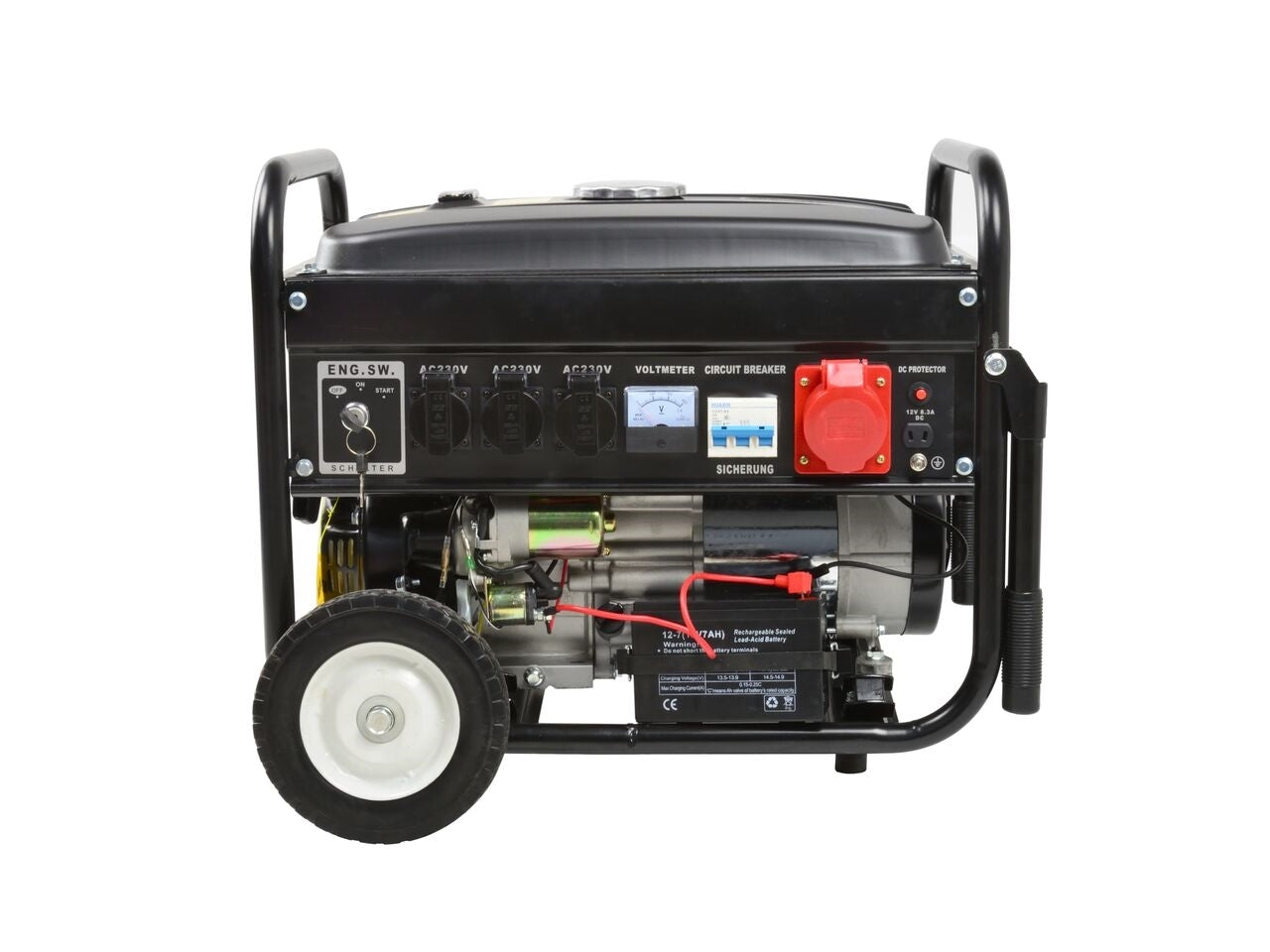 Generator electric, 7.0KM,  230V / 400V / 12V, 4000 rpm, 210 cm3, Keltin K00254