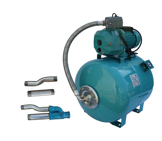 Hidrofor de mare adancime 23m cu ejector Omnigena DP355/80, rezervor 80 litri cu manometru, 0.75 kW + set 4 stuturi filetate, OM5003/80M+S