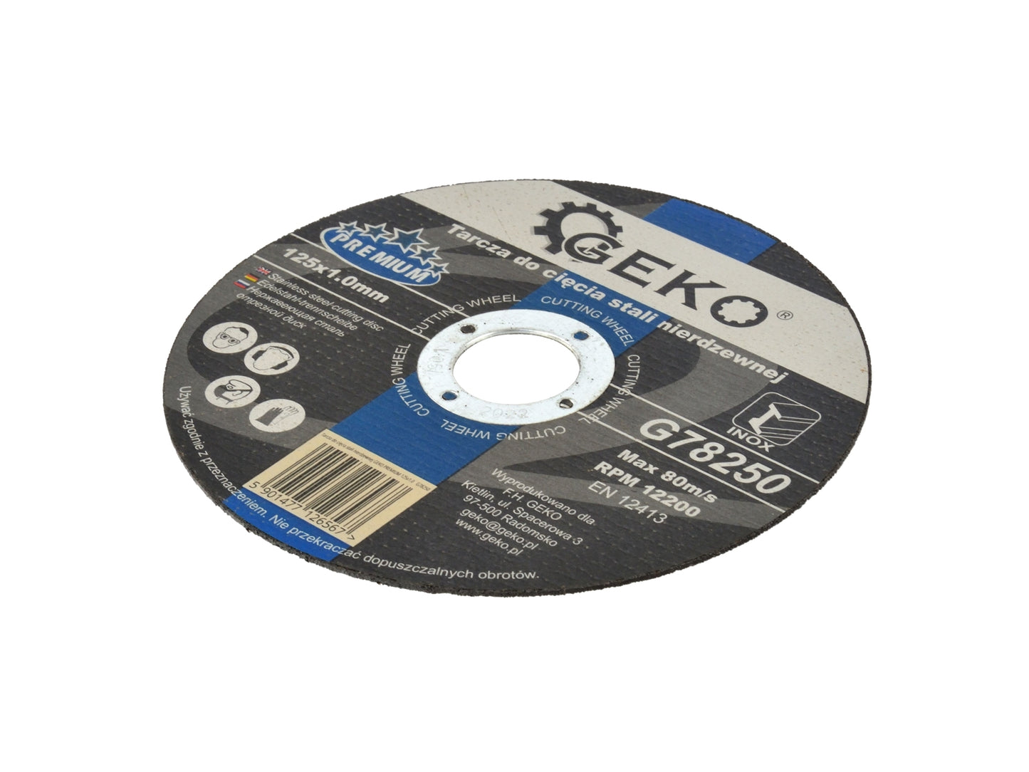 Disc pentru metal, 125x1.0x22.23mm, Geko Premium G78250