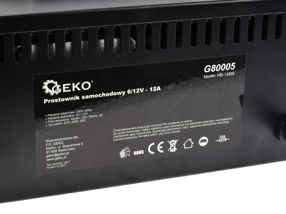 Redresor 6/12V - 12A, Geko G80005