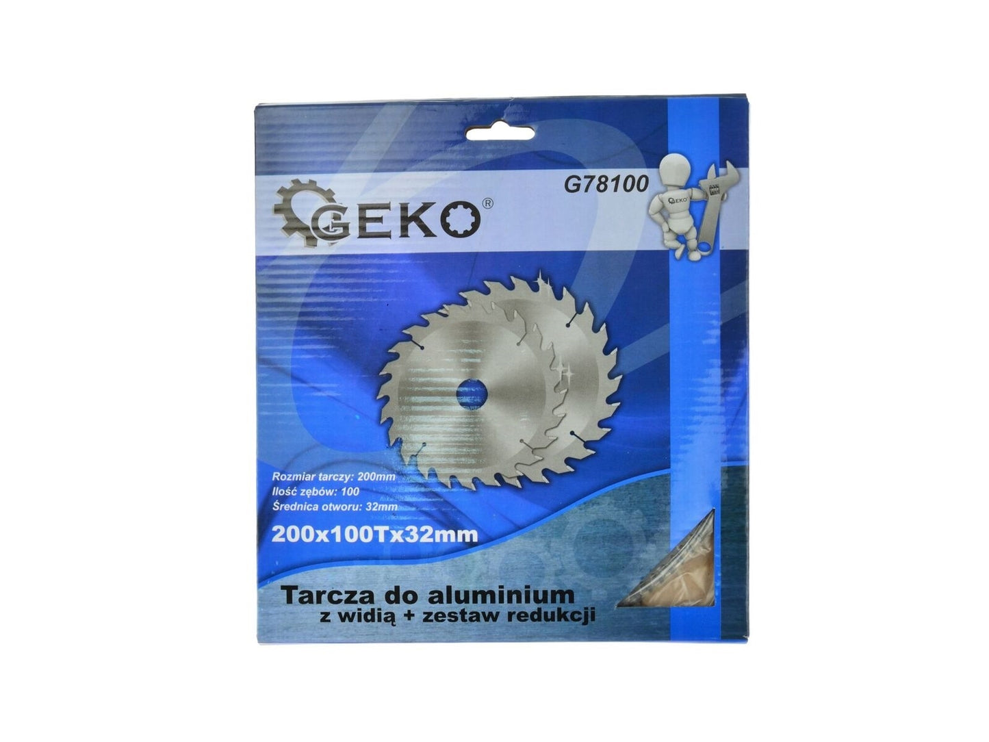 Disc pentru aluminiu cu kit de reductoare 200/25 x 100Tx32mm, Geko G78100