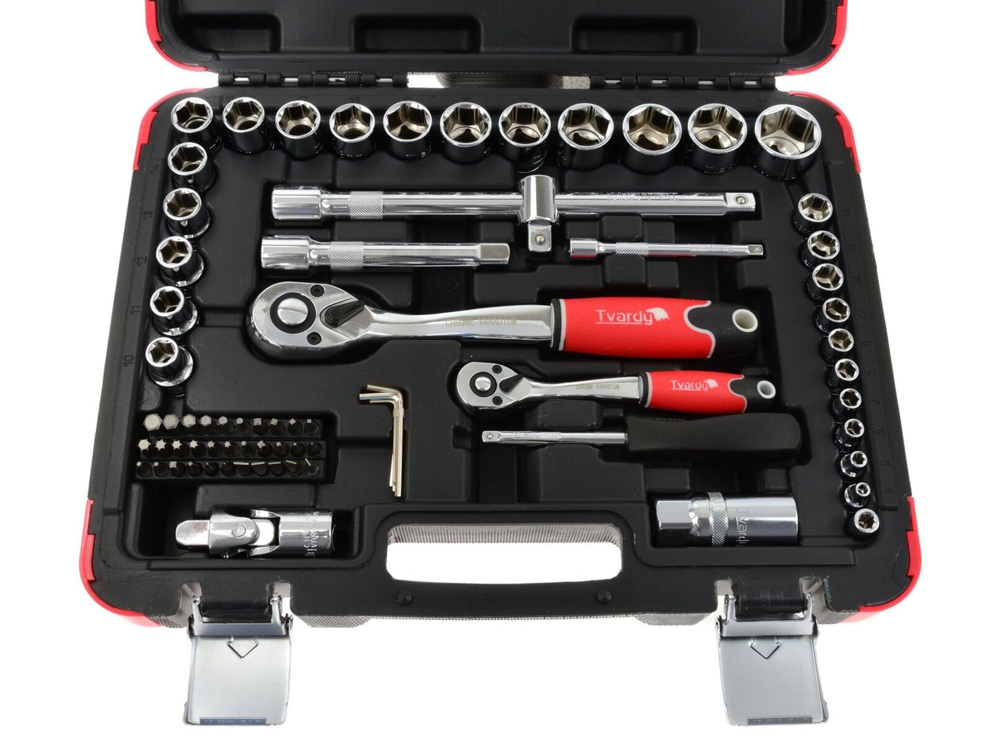 Set de chei profilate profesionale 72 piese 1/4" 1/2", Tvardy T00100