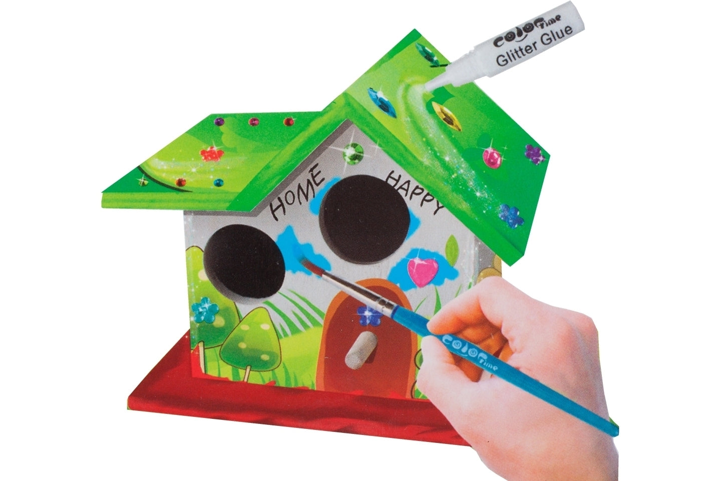 Set de pictura, casuta pentru pasari din lemn, Malplay 100282