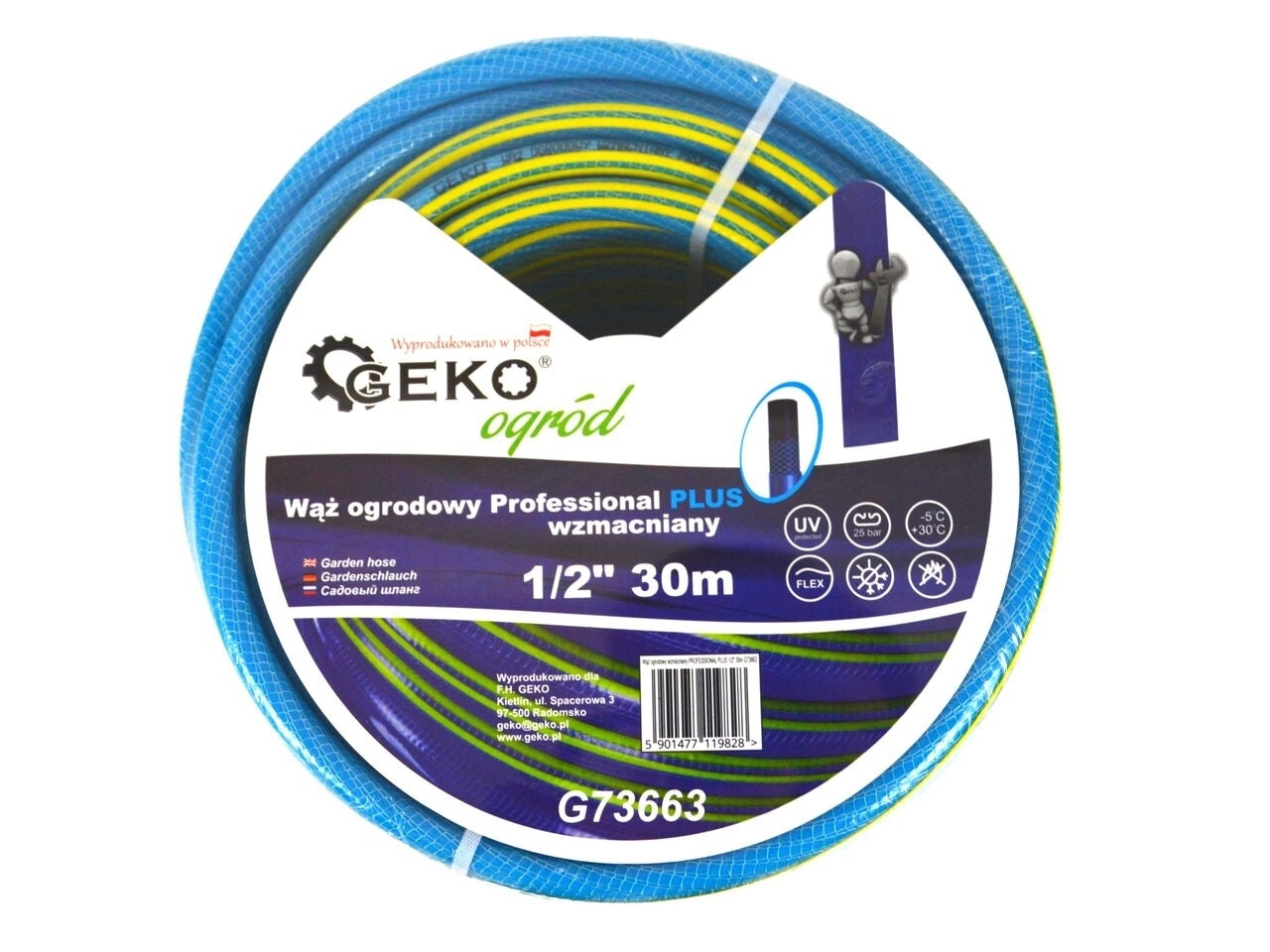 Furtun pentru gradina, 1/2 "30m, 4 stratuuri, GEKO PROFESSIONAL PLUS, G73663