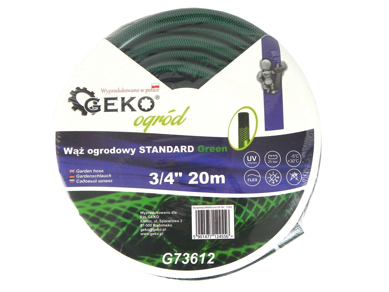 Furtun pentru gradina 3/4" 20m, 3 straturi, GEKO STANDARD, G73612