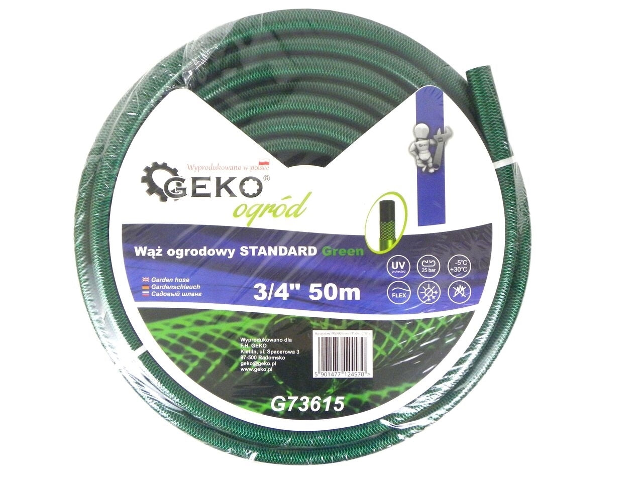 Furtun pentru gradina, 3/4 "50m , 3 straturi, GEKO STANDARD, G73615