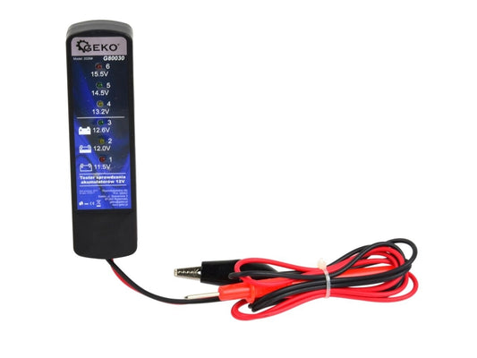 Tester pentru verificarea bateriilor 12V, Geko G80030