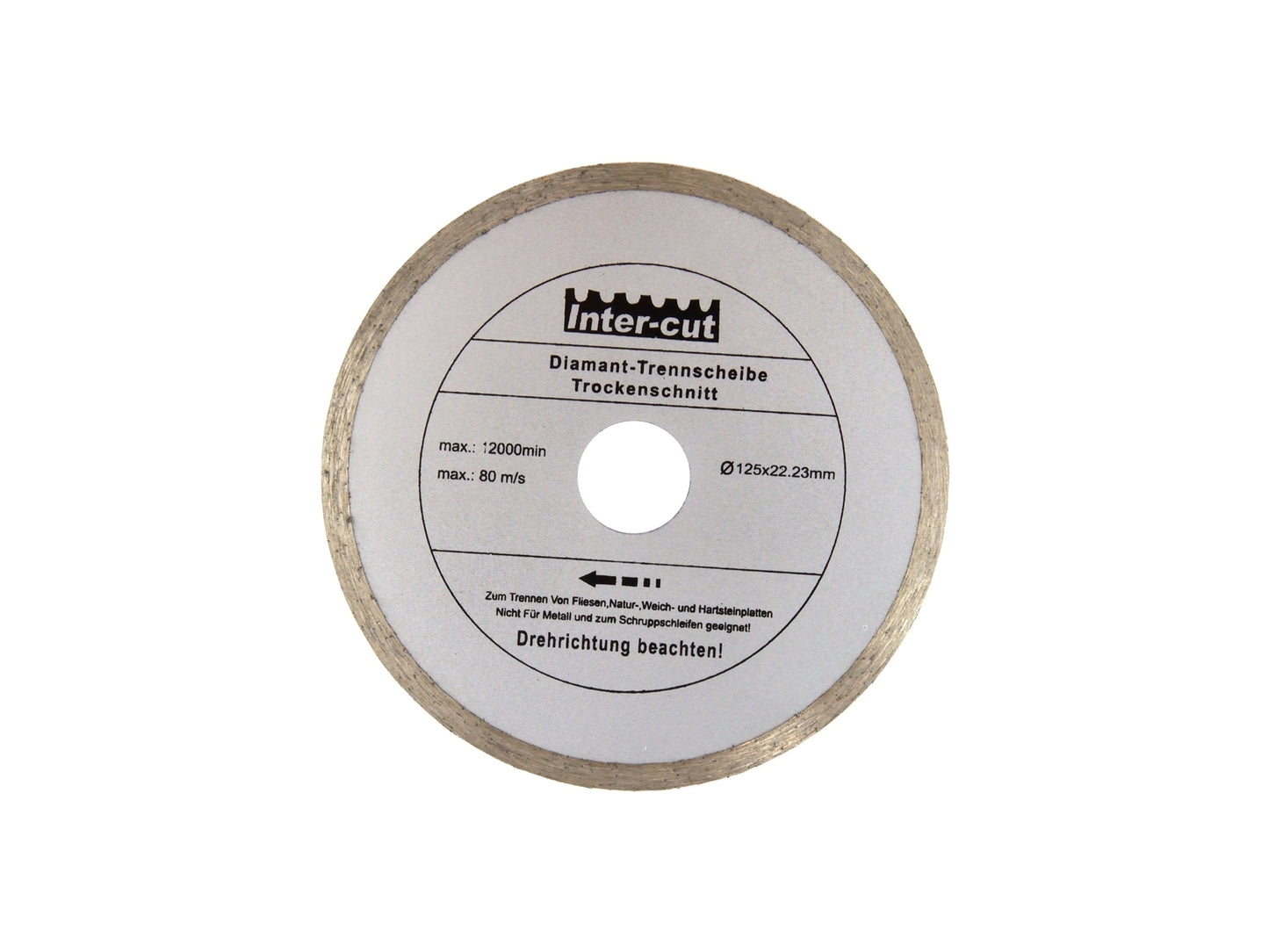 Disc diamantat gri cu profil continuu 125x22mm, Geko G00211