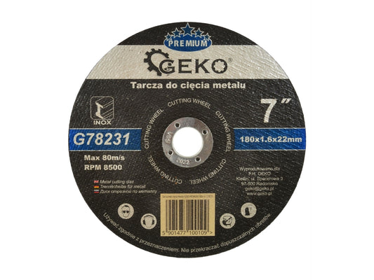 Disc pentru taierea metalului 180mm, GEKO G78231