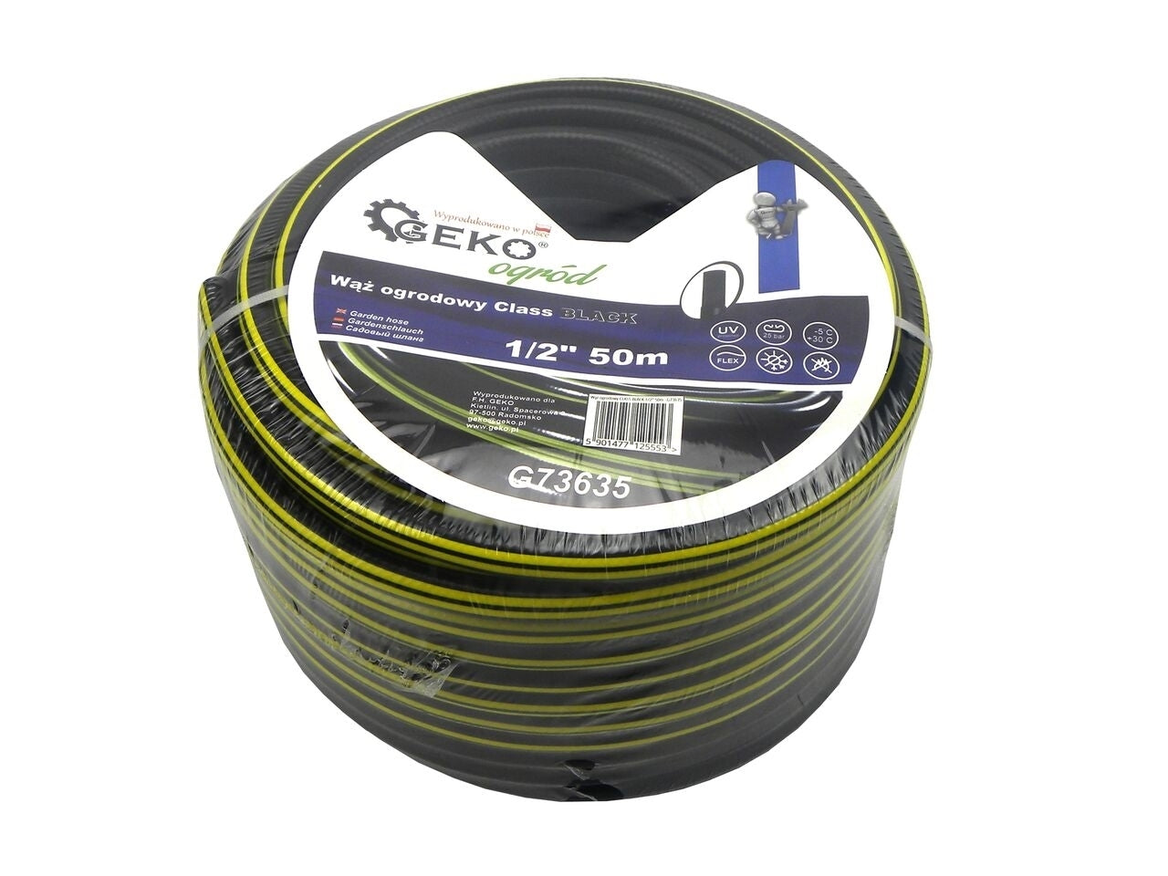 Furtun de gradina 1/2" 50m CLASS BLACK, GEKO G73635