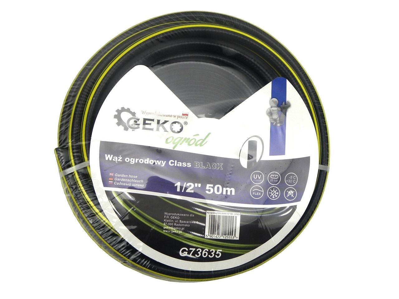 Furtun de gradina 1/2" 50m CLASS BLACK, GEKO G73635