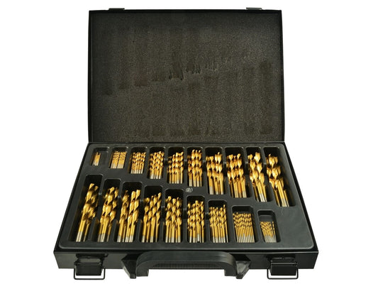 Set burghie HSS titan pentru metal 170 piese,1.0-10.0mm, GEKO G38219