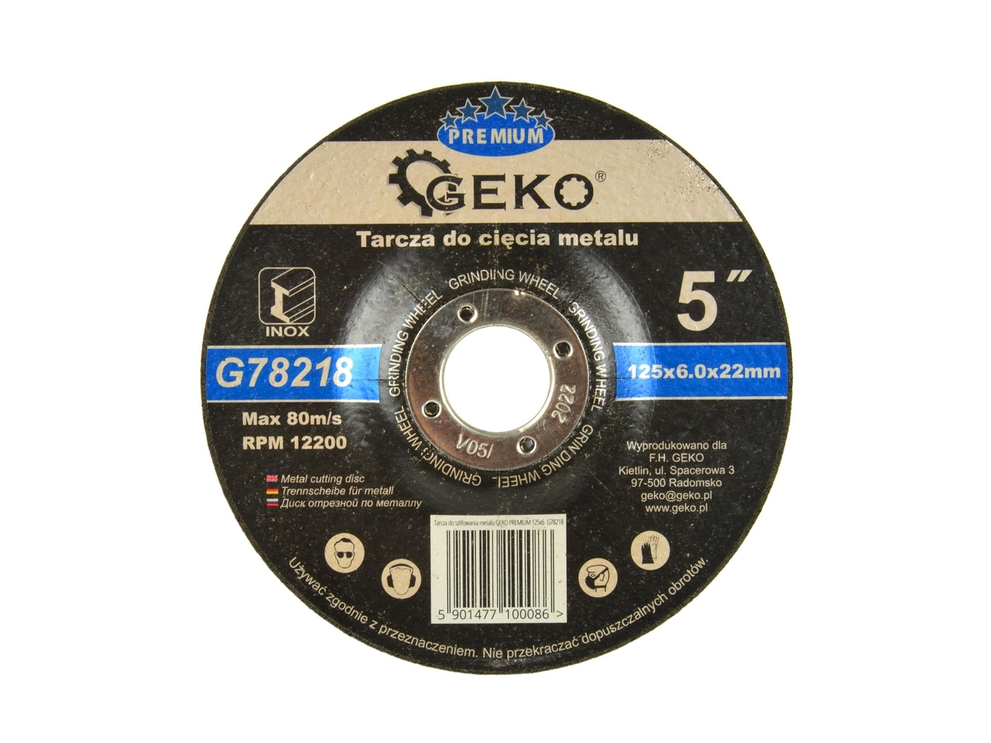 Disc pentru slefuit, GEKO PREMIUM, 125x6mm, G78218