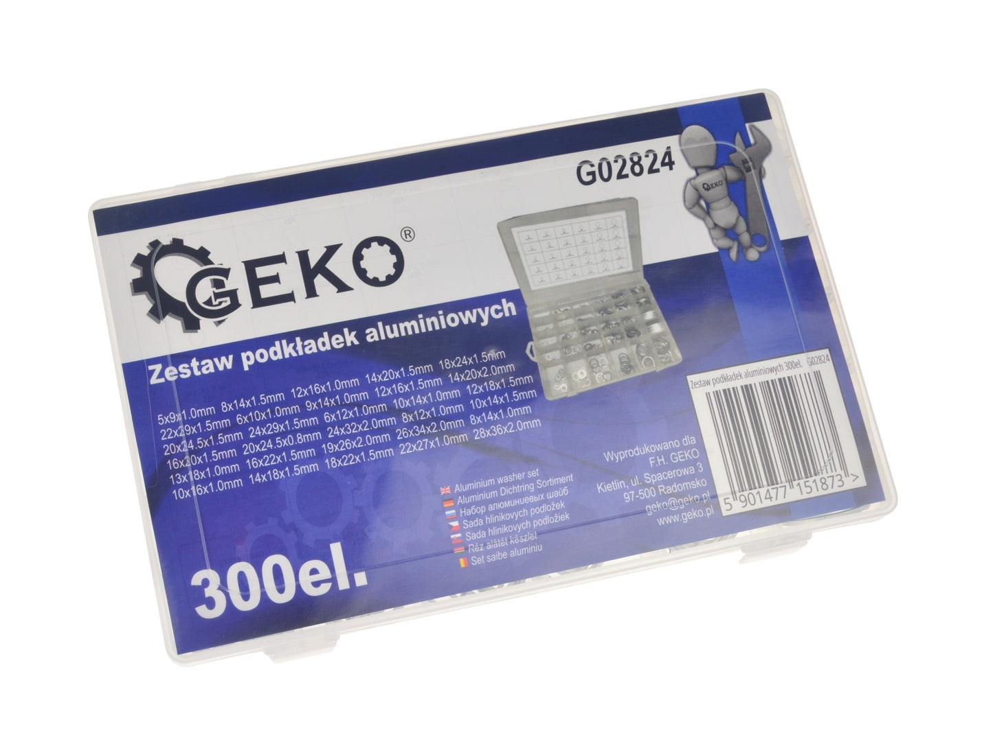 Set saibe din aluminiu 300 piese, GEKO G02824