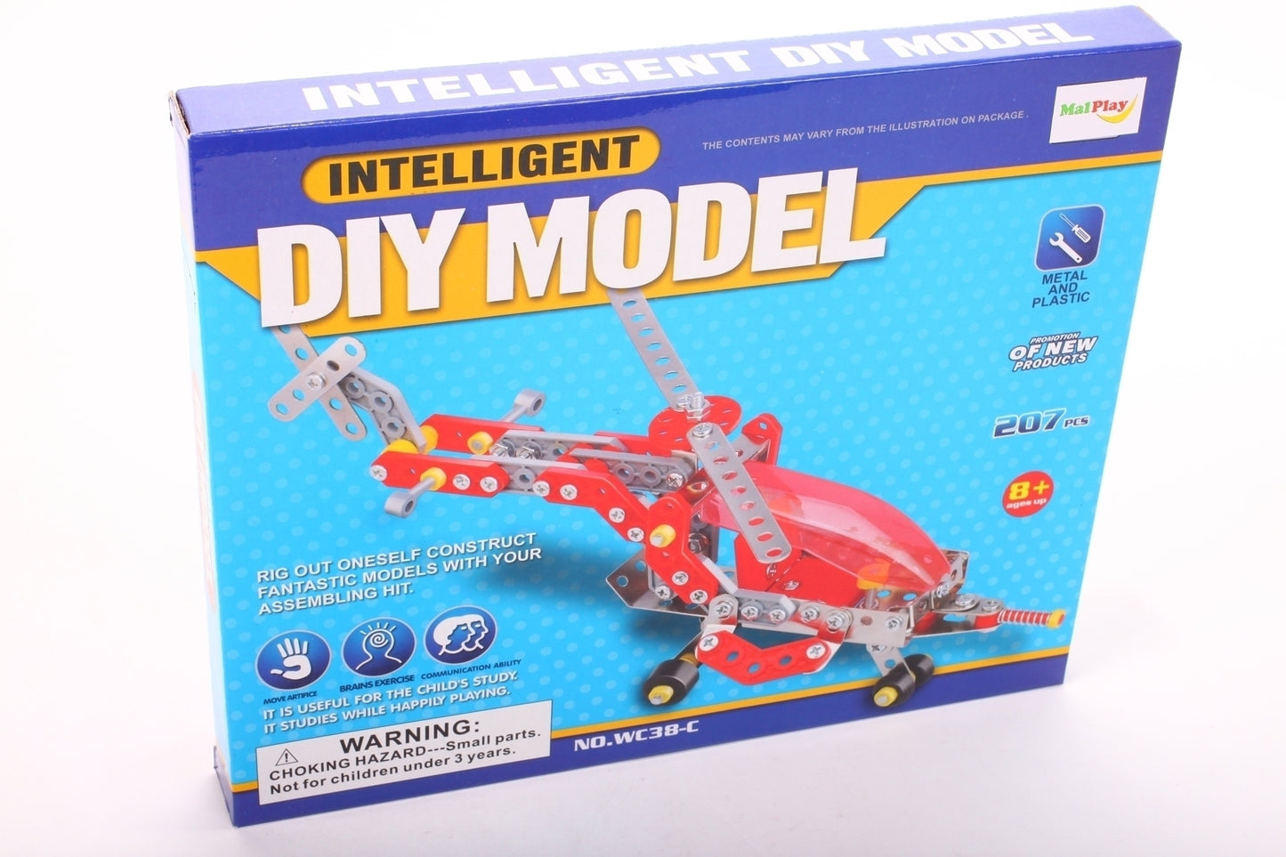 Set constructie elicopter 413 piese, MalPlay 102041