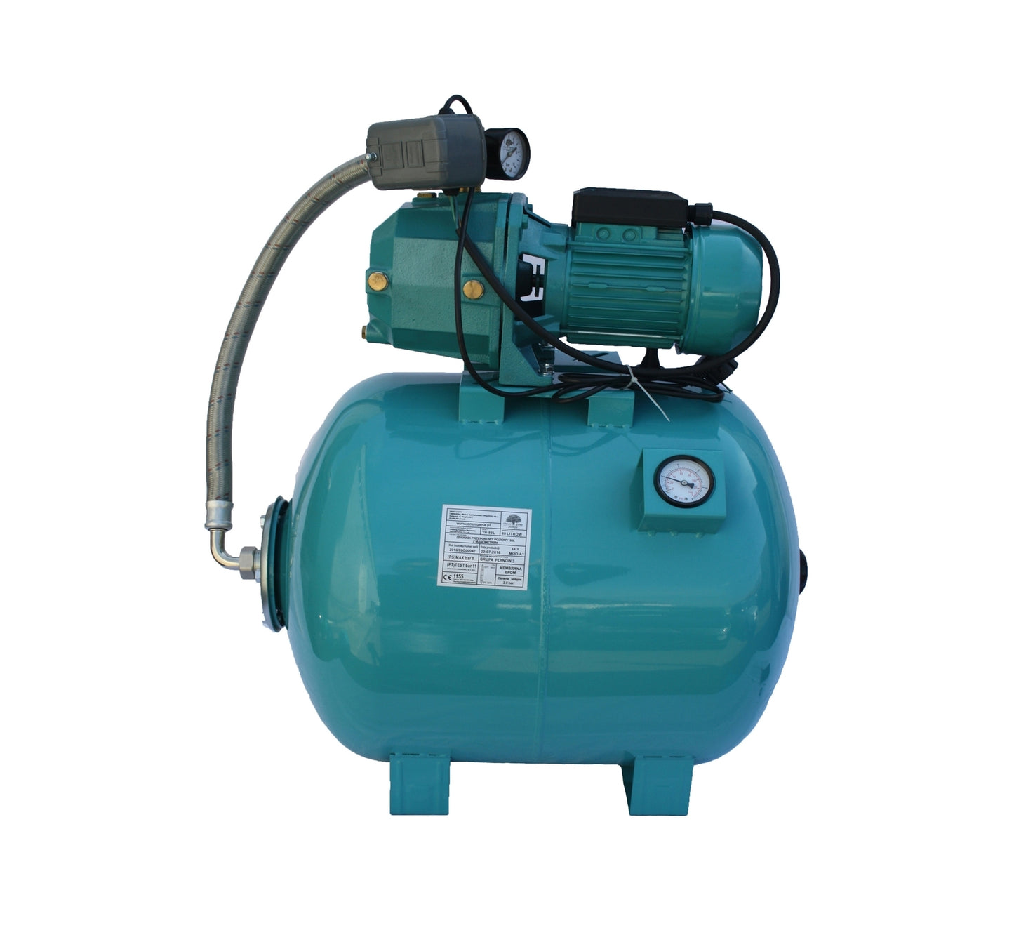 Hidrofor de mare adancime 23m cu ejector Omnigena DP355/80, rezervor 80 litri cu manometru, 0.75 kW, OM5003/80M