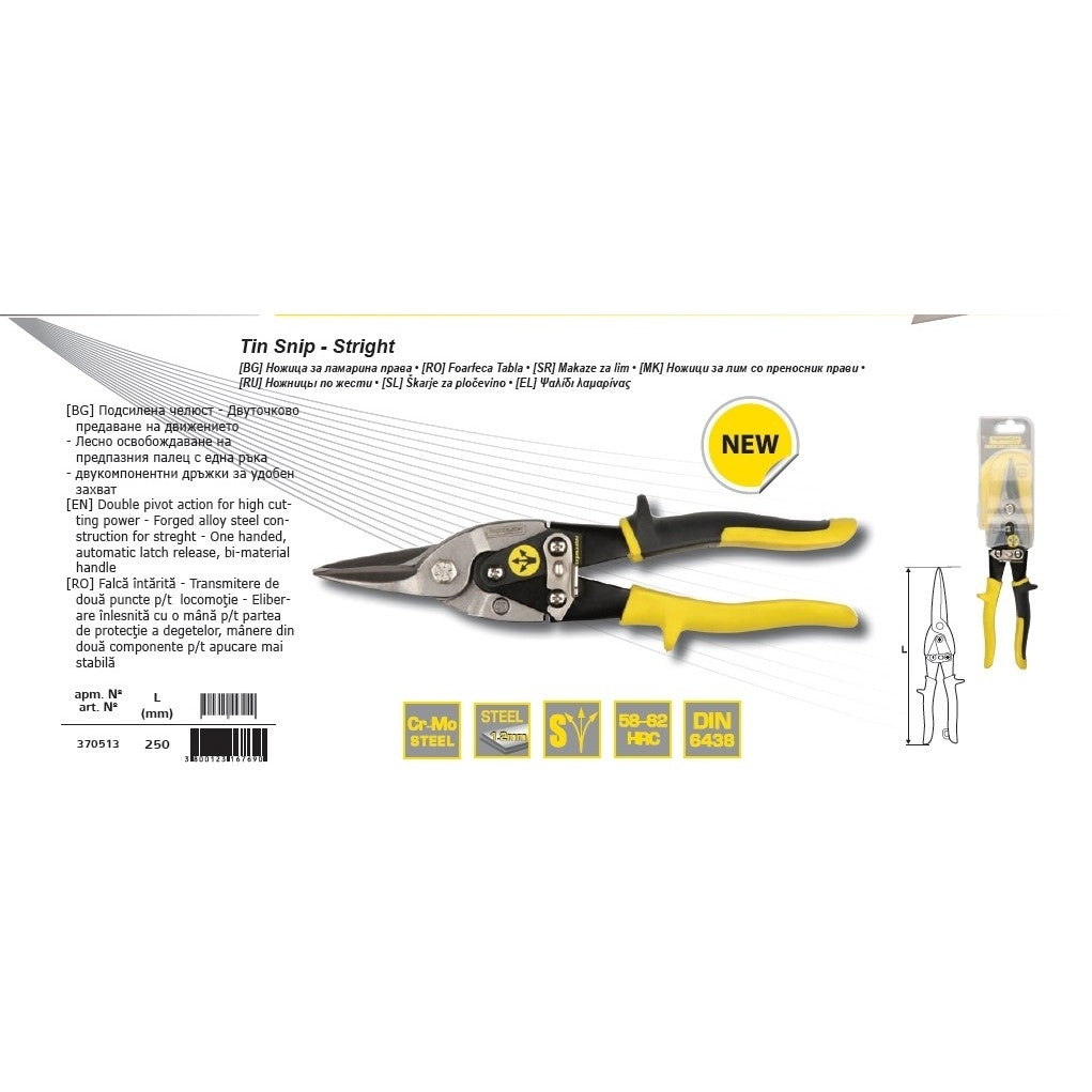 Foarfeca tabla 10"x250mm, Topmaster Pro 370513