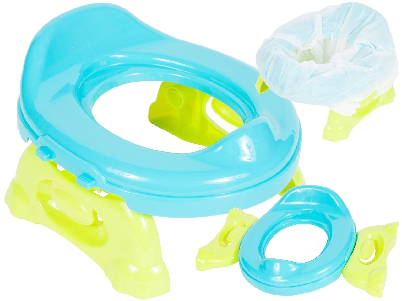 Olita de calatorie pentru copii, Travel Potty + 4 pungute de unica folosinta, Malplay