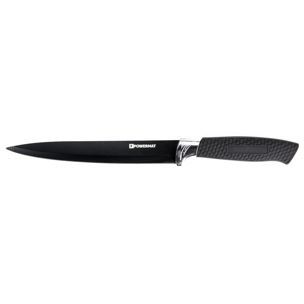 Set 5 cutite de bucatarie+suport, Powermat PM-ZNK-5-C
