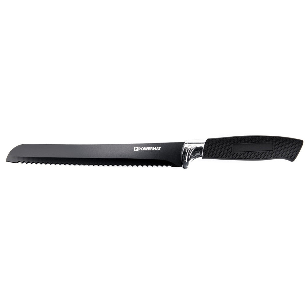 Set 5 cutite de bucatarie+suport, Powermat PM-ZNK-5-C
