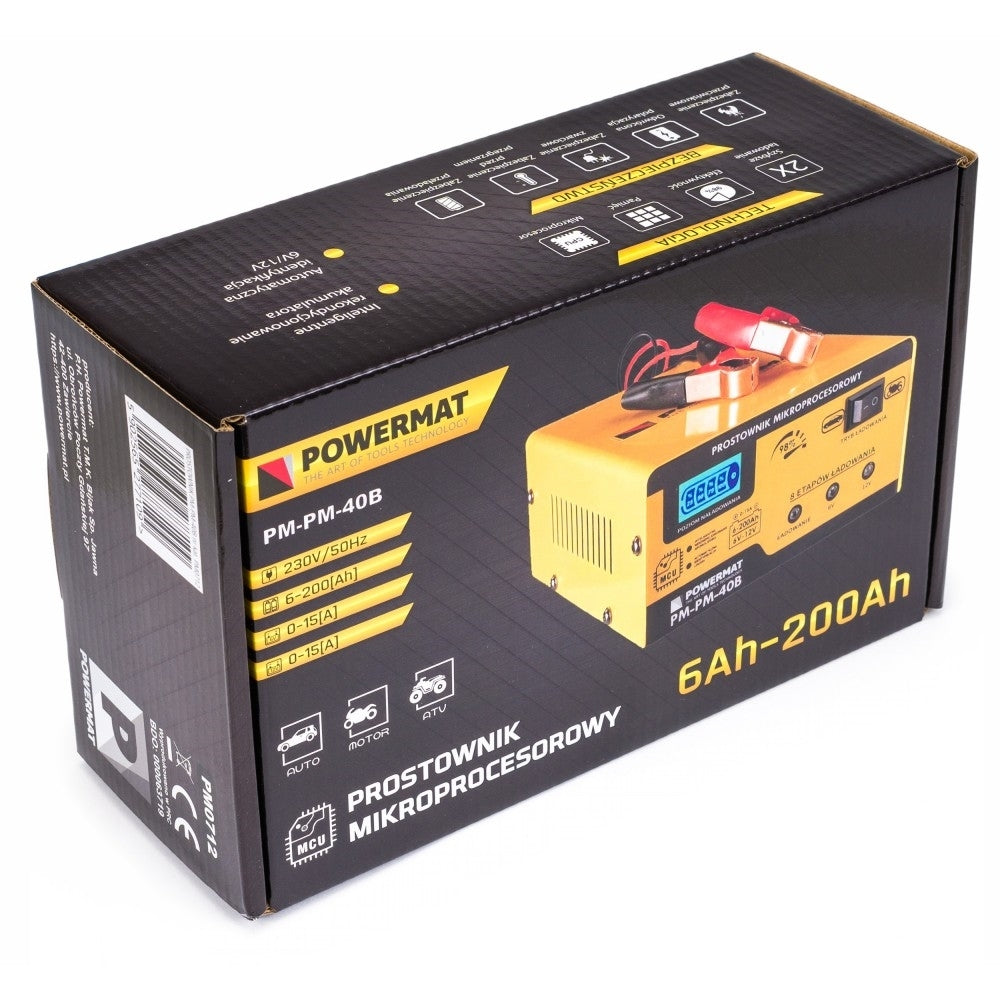 Redresor pentru acumulatori 6/12V, Powermat PM-PM-40B