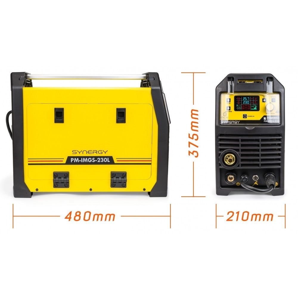 Invertor migomat 230A MIG/MAG/MMA/LIFT-TIG SINERGY, Powermat PM-IMGS-230L