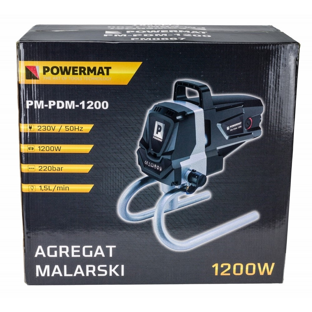 Pistol agregat de vopsire hidrodinamica1200W, Powermat PM-PDM-1200