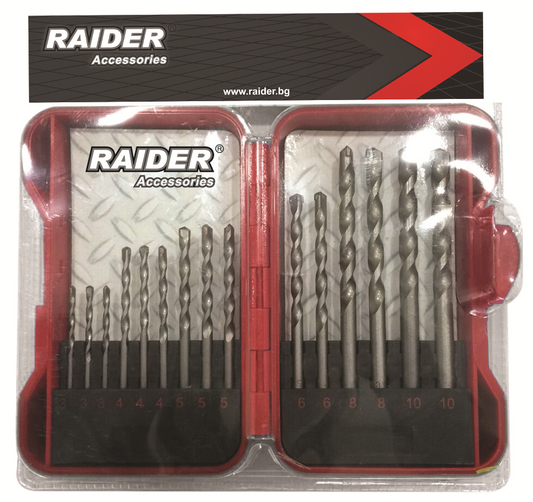 Set burghie pentru zidarie Ø3-10mm 15 bucati, Raider 157790