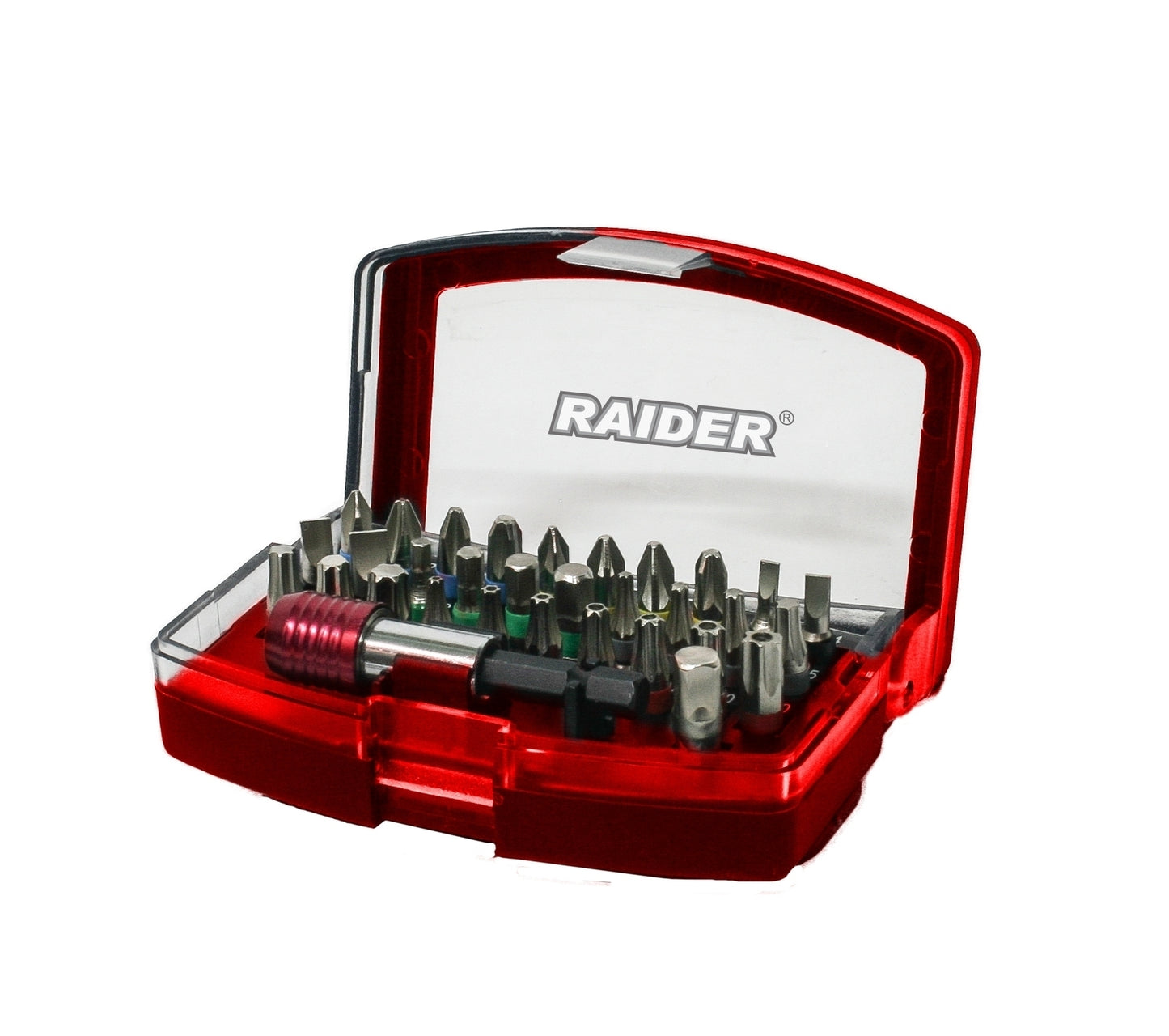 Set 32 biti si suport magnetic 1/4'', Raider 158901