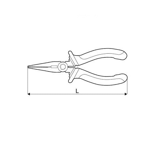 Patent cu varf ascutit drept 200mm, Topmaster Profesional 210115