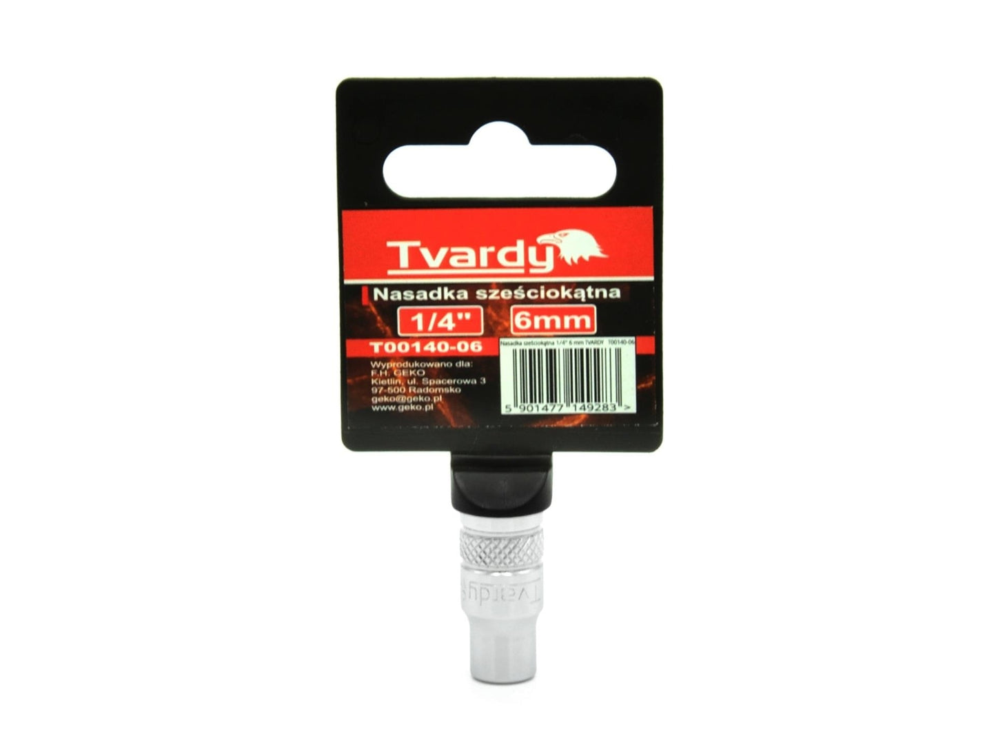 Tubulara hexagonala 6 puncte 1/4" 6mm, Tvardy T00140-06