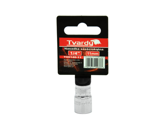 Tubulara hexagonal 1/4" 11mm, Tvardy T00140-11