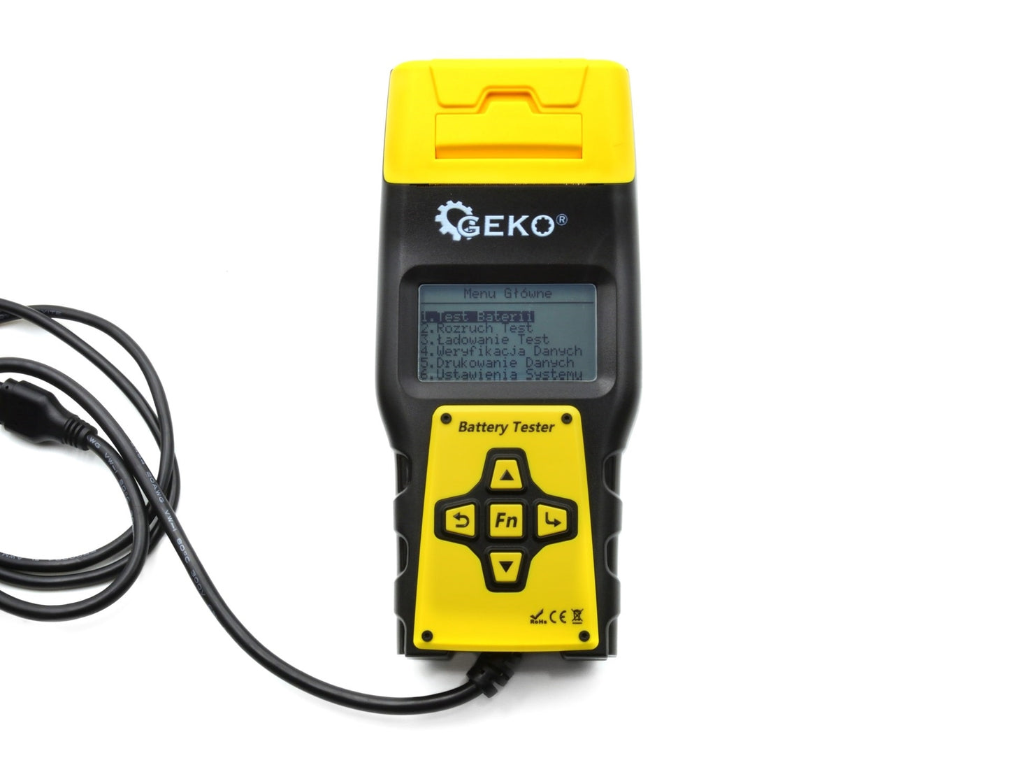 Tester de diagnostic al bateriei cu imprimanta, GEKO G02944